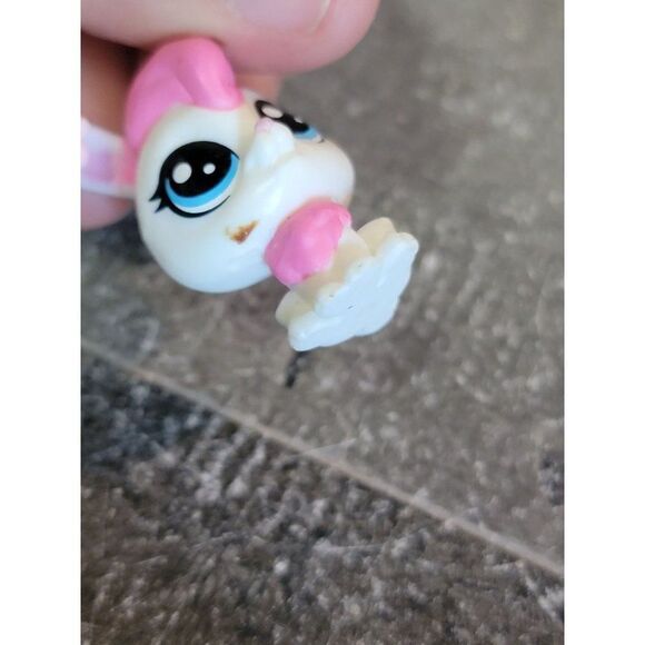 LPS pink white bunny mini Littlest Pet Shop toy figure - Picture 5 of 5
